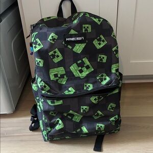 Minecraft Creeper Black and Green Kids Backpack